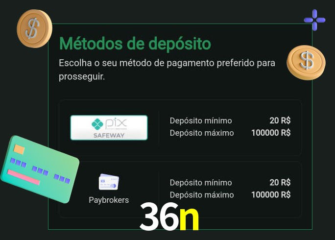 O cassino 36n oferece uma grande variedade de métodos de pagamento